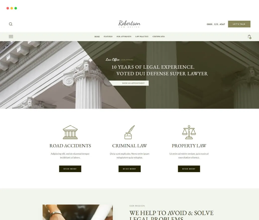 screenshot of a website