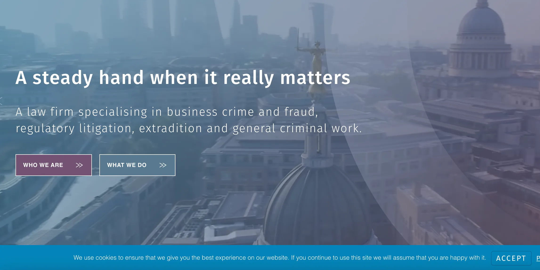 screenshot of a website landing page